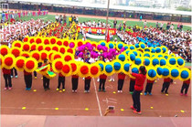 Dance props sun flower childrens dance supplies Hand flipping flowers sports games gymnastics props dancing utensils