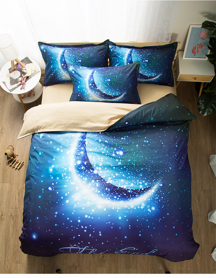 Starry Star In Gối Case Học sinh Ký túc xá Bộ gối đặt chải màu xanh Vỏ gối 48 * 74 - Gối trường hợp gối văn phòng