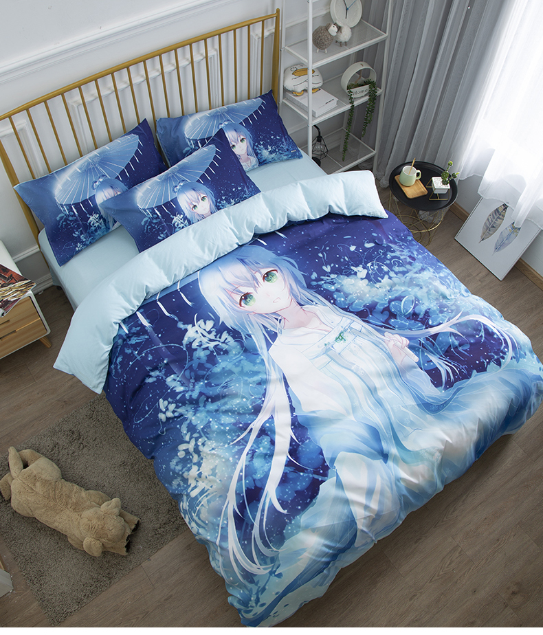Hai nhân dân tệ anime Luotian Yizhao chăn bông bao gồm 1,2 giường otaku phòng ngủ sinh viên chăn bông 2 * 2.3 - Quilt Covers chăn phao muji	
