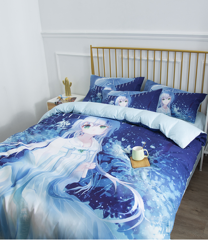 Hai nhân dân tệ anime Luotian Yizhao chăn bông bao gồm 1,2 giường otaku phòng ngủ sinh viên chăn bông 2 * 2.3 - Quilt Covers chăn phao muji	
