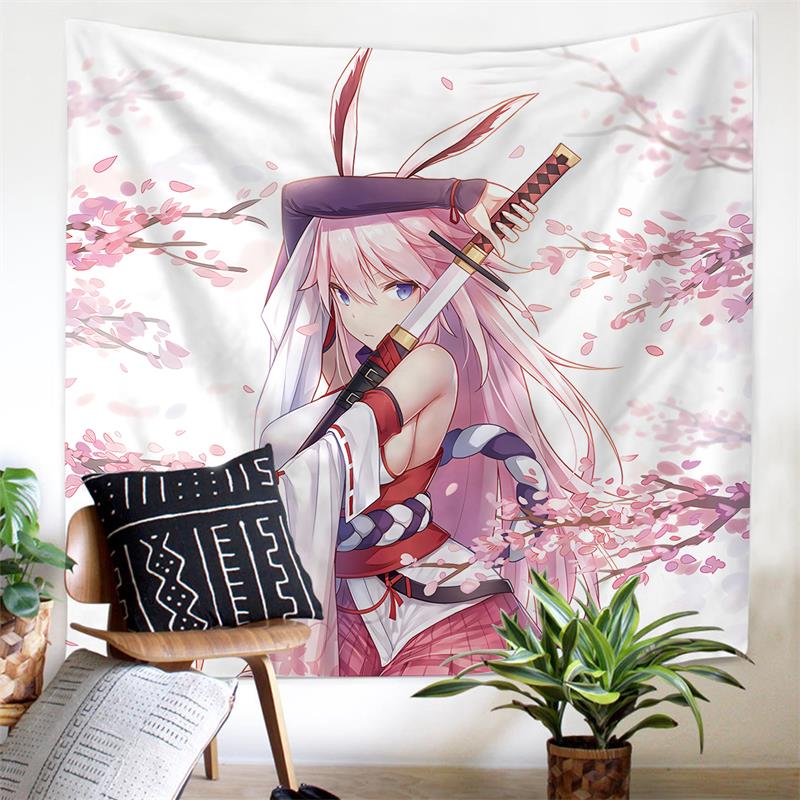 Để bản đồ tùy chỉnh hai yếu tố anime Dess nền vải băng nữ trang trí treo vải tường vải phòng ngủ đầu giường tấm thảm - Tapestry 	thảm treo tường doremon	