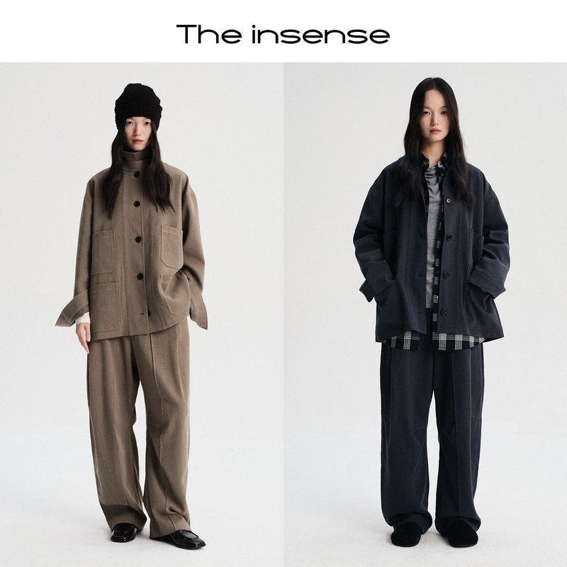 The Insense Linen-Cotton Blend Vintage Washed Workwear Pocket Jacket