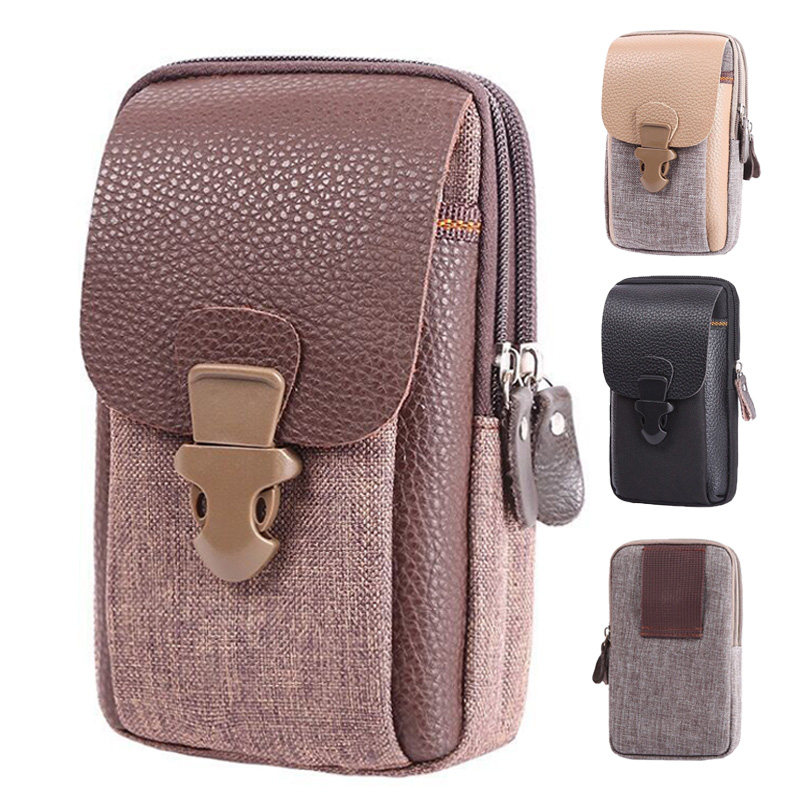 Vertical section wearing strap mobile phone bag 6 inch 6 5 inch waist pocket waterproof and abrasion resistant construction site working elderly mobile phone cover large capacity