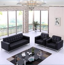 Qingdao office furniture simple office sofa coffee table combination manager office reception seat leather single seat