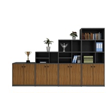 Office furniture panel filing cabinet high and low bookcase display cabinet filing cabinet wooden background cabinet data Cabinet Qingdao