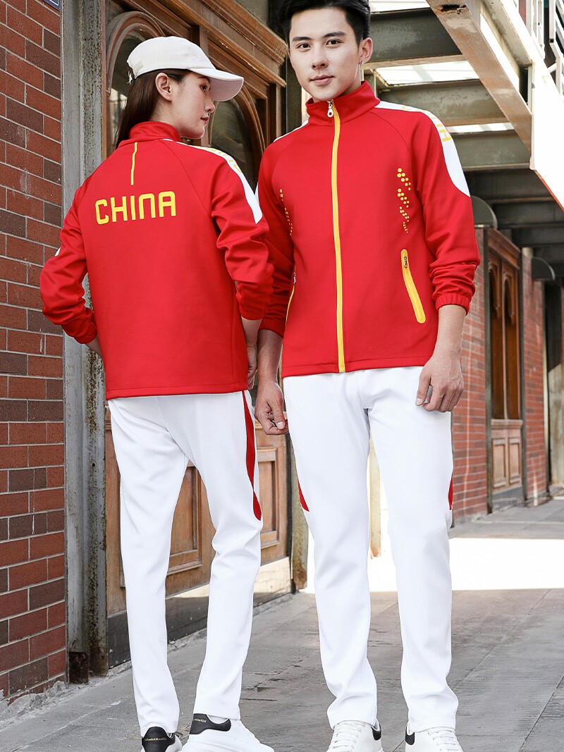 CHINESE TEAM SPORTSWEAR SPRING AND AUTUMN SUITS STUDENT CLASS UNIFORMS GROUP APPEARANCE UNIFORMS SPORTS MEETING OPENING CEREMONY COSTUMES AND AWARD UNIFORMS