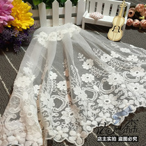Imported curtain lace accessories cotton mesh embroidery fabric sofa tablecloth handmade diy material width 45cm
