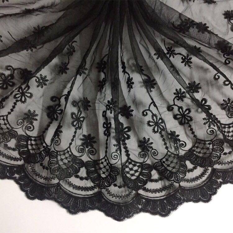 Wide 35cm Lace Lace Accessories Handmade Diy Skirt Hem Sofa Curtain Decoration Mesh Yarn Embroidered Fabric