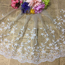 Clothing lace lace milk silk mesh wedding dress embroidery fabric sofa decorative accessories diy material width 35cm