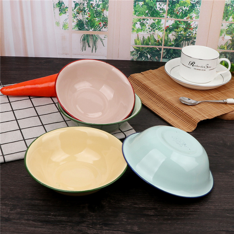 Classic enamel small soup basin 14CM small basin enamel small bowl multipurpose matou basin enamel bowl seasoned with small vegetable dish-Taobao