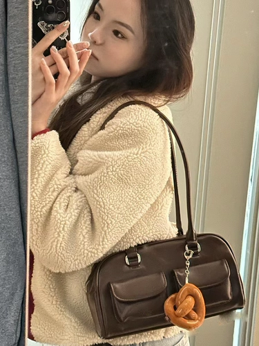 Сумка подмышку, сумка на одно плечо, бостонская сумка, сумка через плечо, коллекция 2023, в корейском стиле, Южная Корея