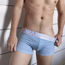 (one dress) Mr. Afly-mens underwear cotton flat corner pants summer breathable Fashion pure cotton Four-corner pants