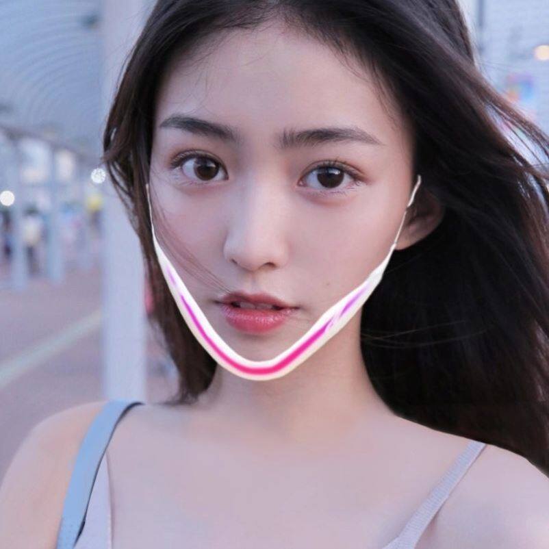 Slim face bandage mask film with thin face artificial quick bite muscle double chin v face bandage method tightly tight