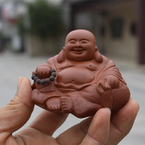 Purple Sand Zhu Clay Handmade Boutique of the Buddha Statue of the Mercy Statue of the Mercy Statue often open such as the Buddhas small monk tea darling