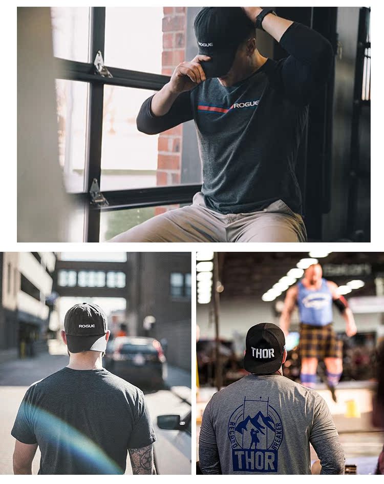RogueFitness Sports Fitness Casual Cap Mũ lưỡi trai Mũ bóng chày CrossFit Nam và nữ - Mũ thể thao nón xe đạp thể thao