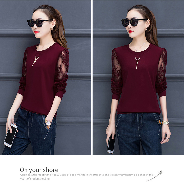 Mùa xuân và mùa thu áo thun dài tay rộng bên ngoài mặc áo sơ mi cotton nhỏ áo sơ mi nữ trung niên 40-50 tuổi quần áo mẹ kiểu áo trung niên