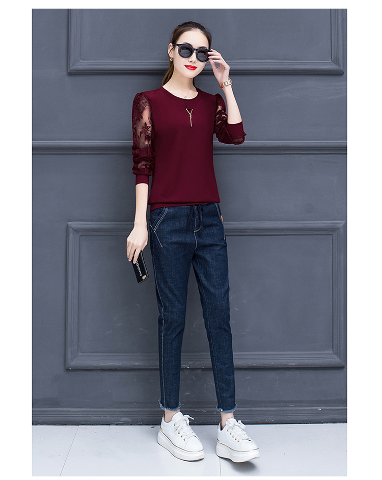 Mùa xuân và mùa thu áo thun dài tay rộng bên ngoài mặc áo sơ mi cotton nhỏ áo sơ mi nữ trung niên 40-50 tuổi quần áo mẹ kiểu áo trung niên