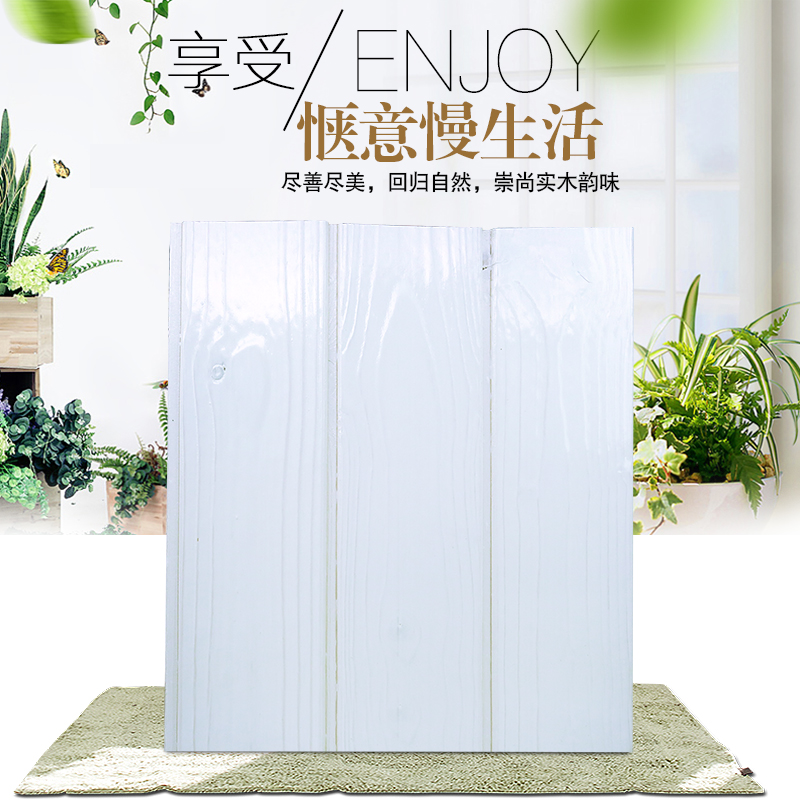 White sauna board paint-free gusset wall panel siding board balcony suspended ceiling board European-style wall skirt anti-corrosion wood board