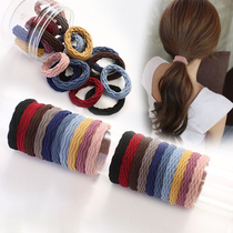The child does not hurt hair high elasticity to be a human hair rope plus coarse no seam hair ring black rubber fascia hair leather rope