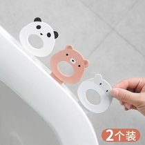 Creative Cute Cartoon Toilet Lid Stickler Stickler Toilet Seat Ring Handle Clamshell Lift Cover Anti Dirty Hand