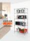 Grid kitchen shelf household shelf adjustable flower shelf storage rack desktop simple finishing rack clip joint storage rack