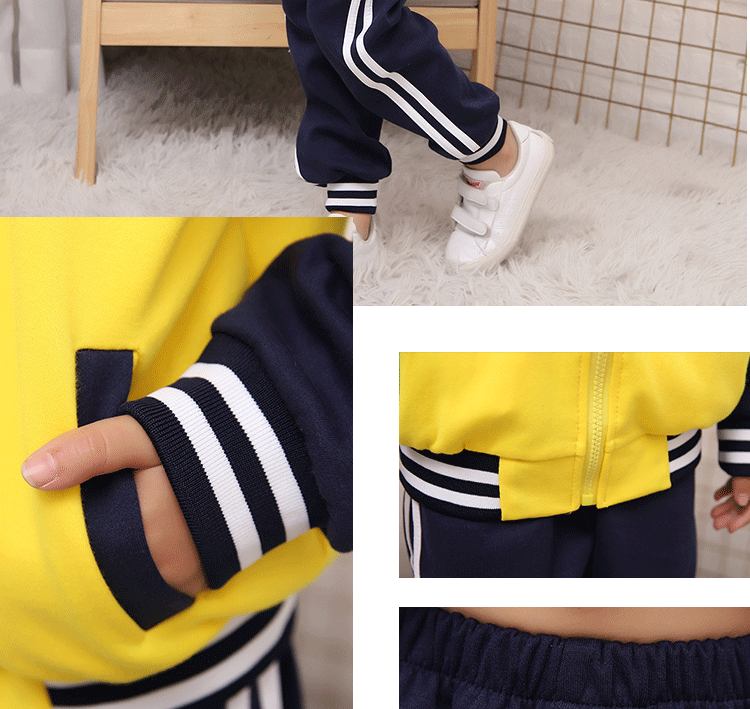 Quần áo mẫu giáo tùy chỉnh đồng phục trường tiểu học quần áo trẻ em cotton Quần áo thể thao ba mảnh Anh mùa xuân và mùa thu - Đồng phục trường học / tùy chỉnh thực hiện shop trẻ em