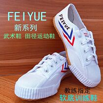 Feiyue sports track and field military training canvas Taiji boys and girls indoor shoes training children practice martial arts shoes soft soles