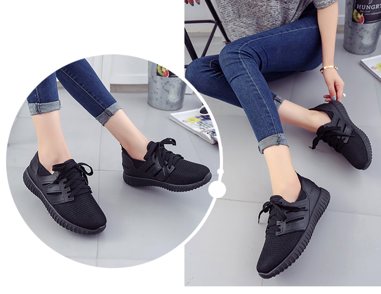 Khí chất trẻ trung xu hướng mùa hè lưới thoáng khí giày vải mỏng mềm mại không trơn trượt đế dừa đế giày thể thao nữ giày nữ thể thao