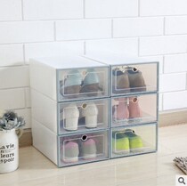 Flip storage box sneakers display shoe box drawer plastic shoe cabinet shoe box collection modular artifact transparent