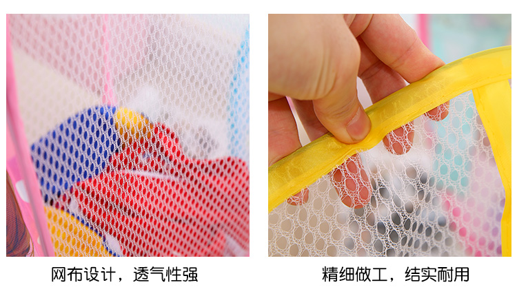 hộp trang điểm mini Thiết bị lưu trữ hộ gia đình cản trở loại net phim hoạt hình in hoa cô gái quần áo giỏ lưu trữ quần áo giỏ giặt quần áo hộp nhựa 3 ngăn
