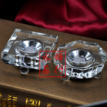  New LED electronic crystal lamp holder colorful luminous lamp base Rubiks cube carved square body accessories creative ornaments