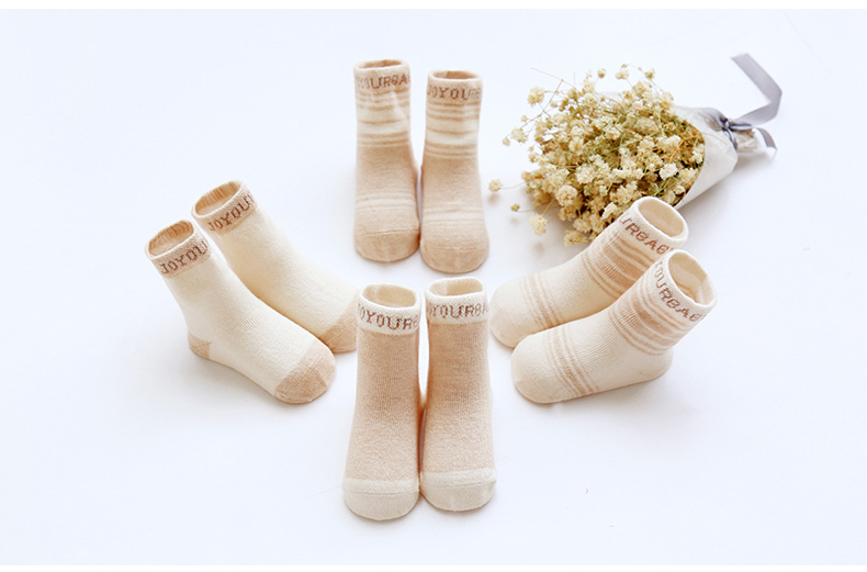 Vớ trẻ em Jia Yunbao vớ trẻ em bốn mùa màu cotton 1-3 tuổi - Vớ vớ chống trượt cho bé
