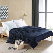  Office spring and autumn blanket Single double coral velvet blanket thickened warm flannel solid color bedroom nap blanket