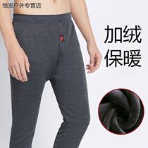Mens warm pants plus velvet long johns plus fat plus size warm pants autumn and winter thickened long johns single piece velvet pants for men