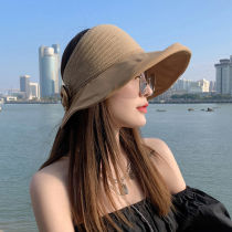 Knitted subsection sun hat women sunscreen zamtail fisherman hat summer big hat hat face empo top sun hat