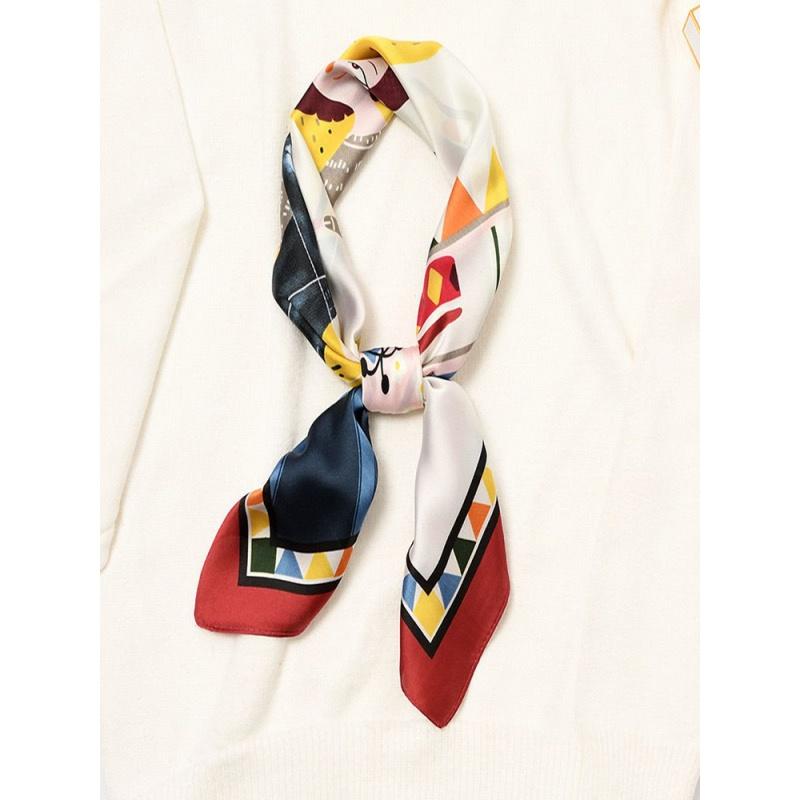 Silk scarf women's spring and autumn thin long gauze towel wild winter long version of the small scarf Autumn Foreign fashion sand towel square towel