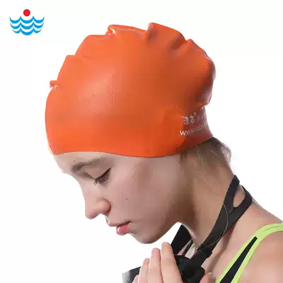 Waves C- 301 silicone inner particles waterproof ear protection warm men and women long hair swimming cap raindrop swimming cap