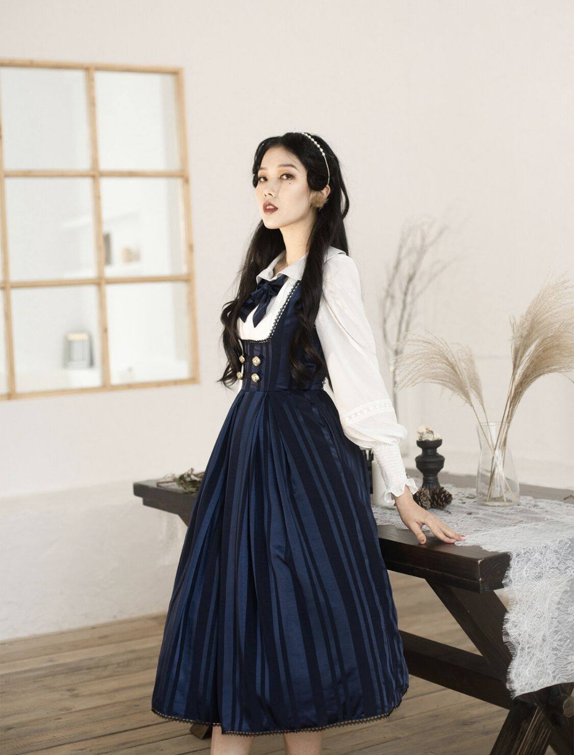 Blind Tailor Spring Summer series of products (sold out of display) College Lean Care Chest Skirt Morro Twin lolita 