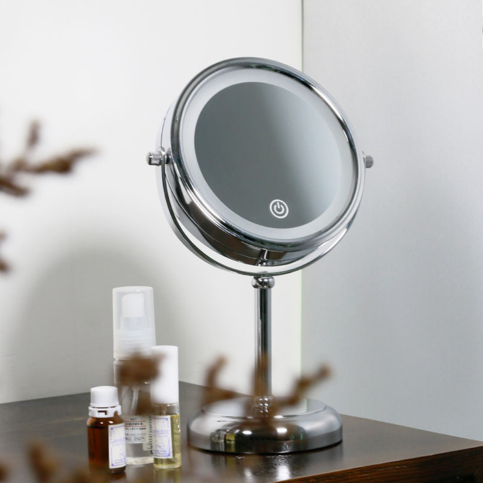 Makeup mirror Desktop led lamp Dormitory Tabletop with lamp portable Tonic Mirror Mesh Red Dresser SMART MAKEUP MIRROR 