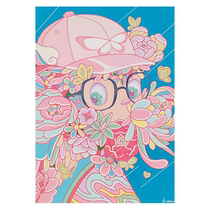 Limited to 99 editions] Qian Renyans Migu Migu watercolor paper print with framed living room porch decorative painting hanging picture