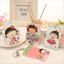 Korean student bus card cover set key chain creative silicone lanyard soft and hard plastic door card cover convenient