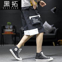   Mens summer national tide tooling shorts loose plus fat plus size casual sports tide brand five-point pants medium pants fat