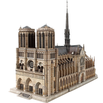 Le Cube 3D three-dimensional Puzzle Notre Dame Cathedral Large Church building French Architecture diy assembly Model