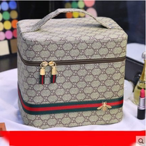 Multifunctional cosmetic bag large capacity portable storage box large and small size simple double-layer cosmetic case portable storage box