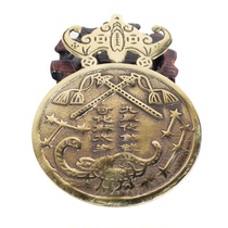 Brass nine-star Bagua Qianhua Tai Sui home entrance boutique decoration crafts Brass copper coin copper money