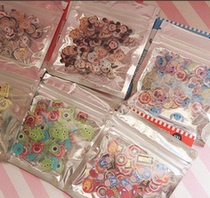 68) Daily single cute small particles bronzing sticker pack DIY decorative mobile phone stickers hand account sticker art 100 pieces