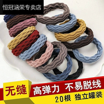 About Hairband adult hair accessories seamless thickened hair rope thick tie hair rubber band high elastic tie girl head rope d