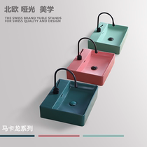 Table basin ceramic wash basin square wash toilet basin Hotel - style basin - style basin - style basin - style basin - style Nordic is simple