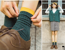 Collision Heaps Pile Socks socks Women fall Winter Long style Turmeric Color Pure Cotton Golden Silk stockings Socks Collared cute teenage girls cant afford the ball tide