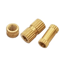  Copper insert M2M2 5M3M4M5M6 copper inlaid nut injection copper screw cap Rolling flower embedding screw mother